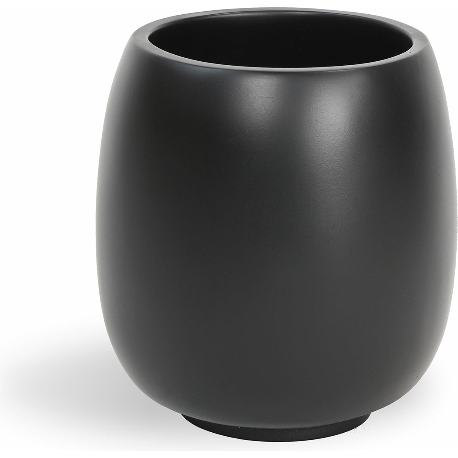 METAFORM - Bicchiere porta spazzolini Afra Nero Opaco - h11,5 cm diametro 10,5 cm